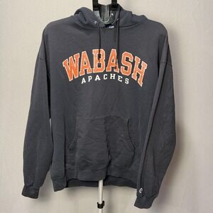 Wabash Apaches Sweatshirt Mens XL Gray Champion Hoodie Graphic Pullover School